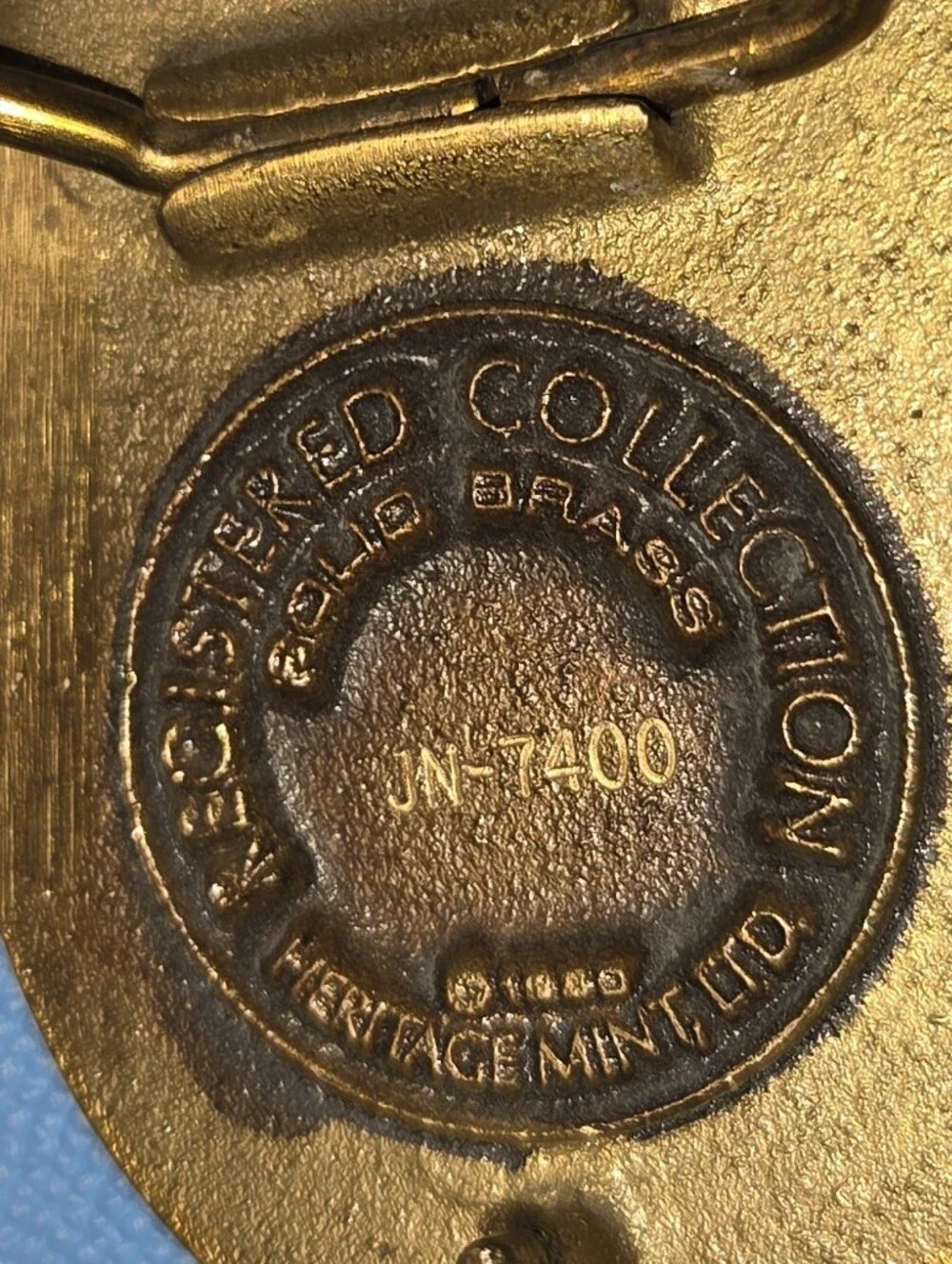 United States Of America Brass Belt Buckle Heritage Mint Vintage 1980